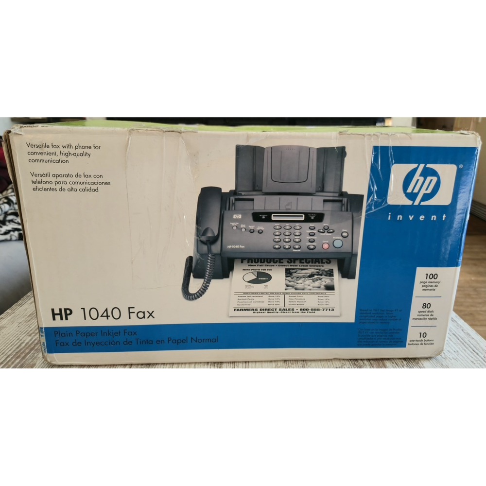 HP 1040 Fax Machine Q7270A Plain Paper Inkjet Telephone NEW OPEN BOX